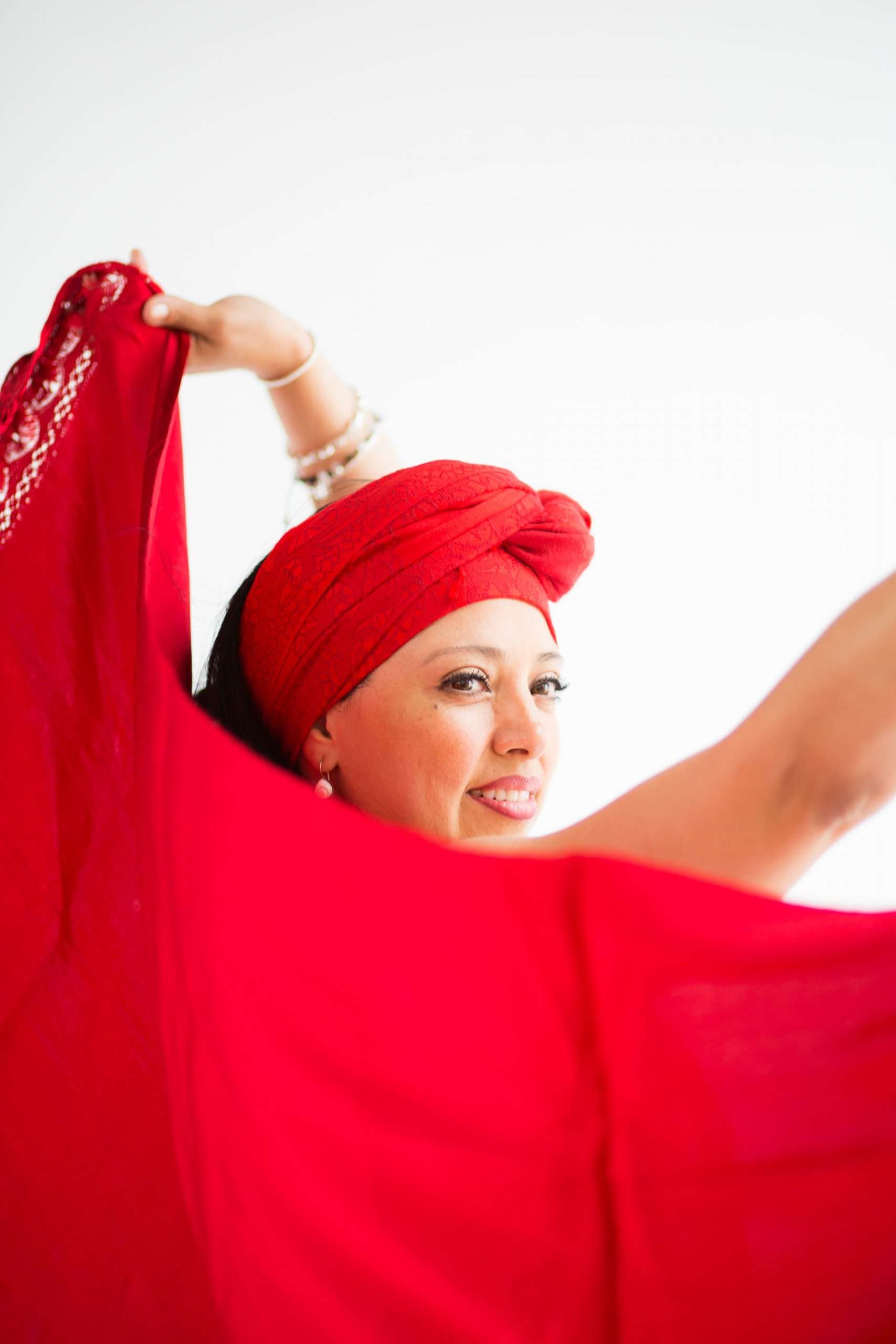 women's portraits for change - liberty session portrait in red